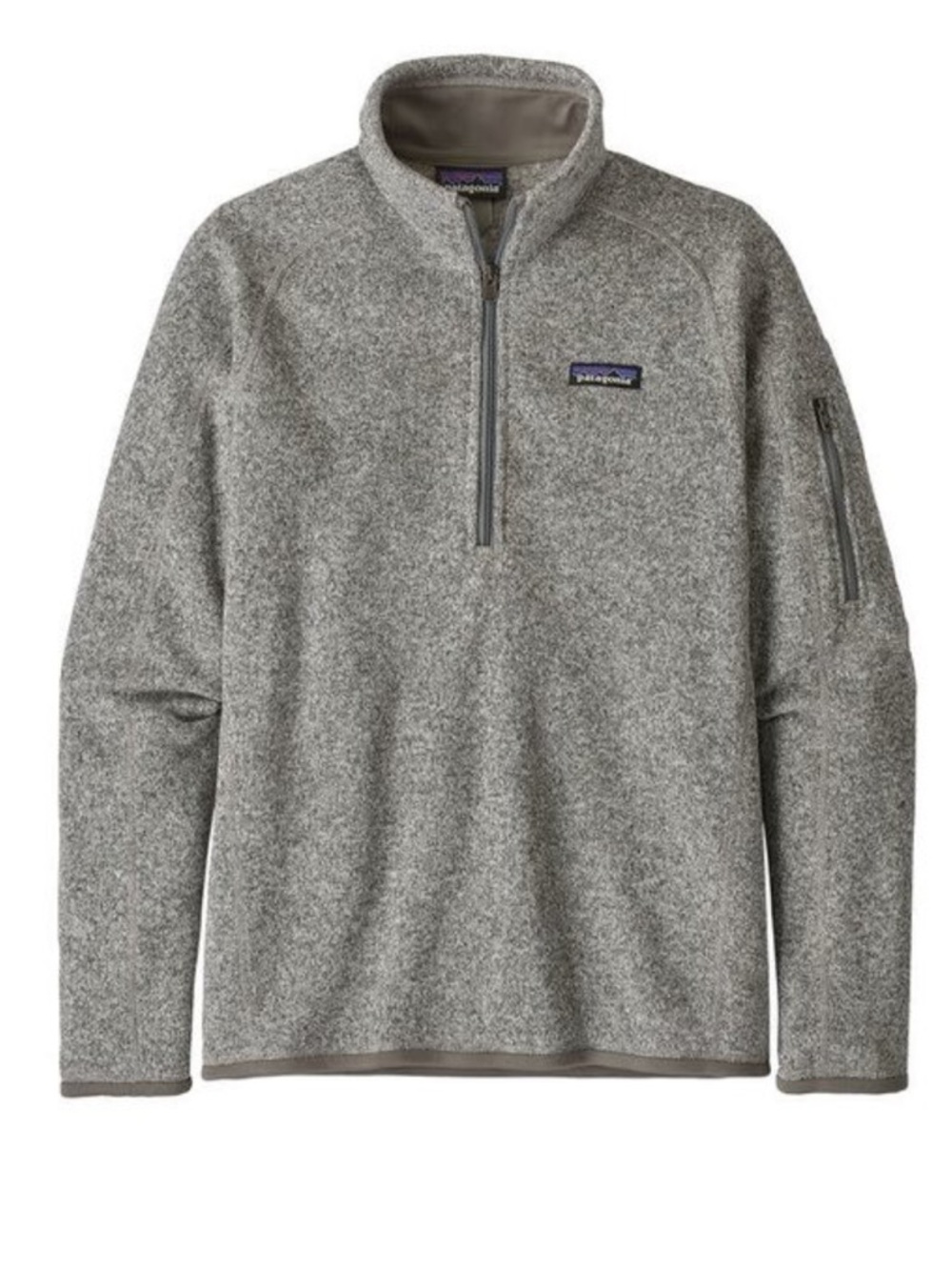 Patagonia Gray Heather Quarter-Zip Fleece Pullover